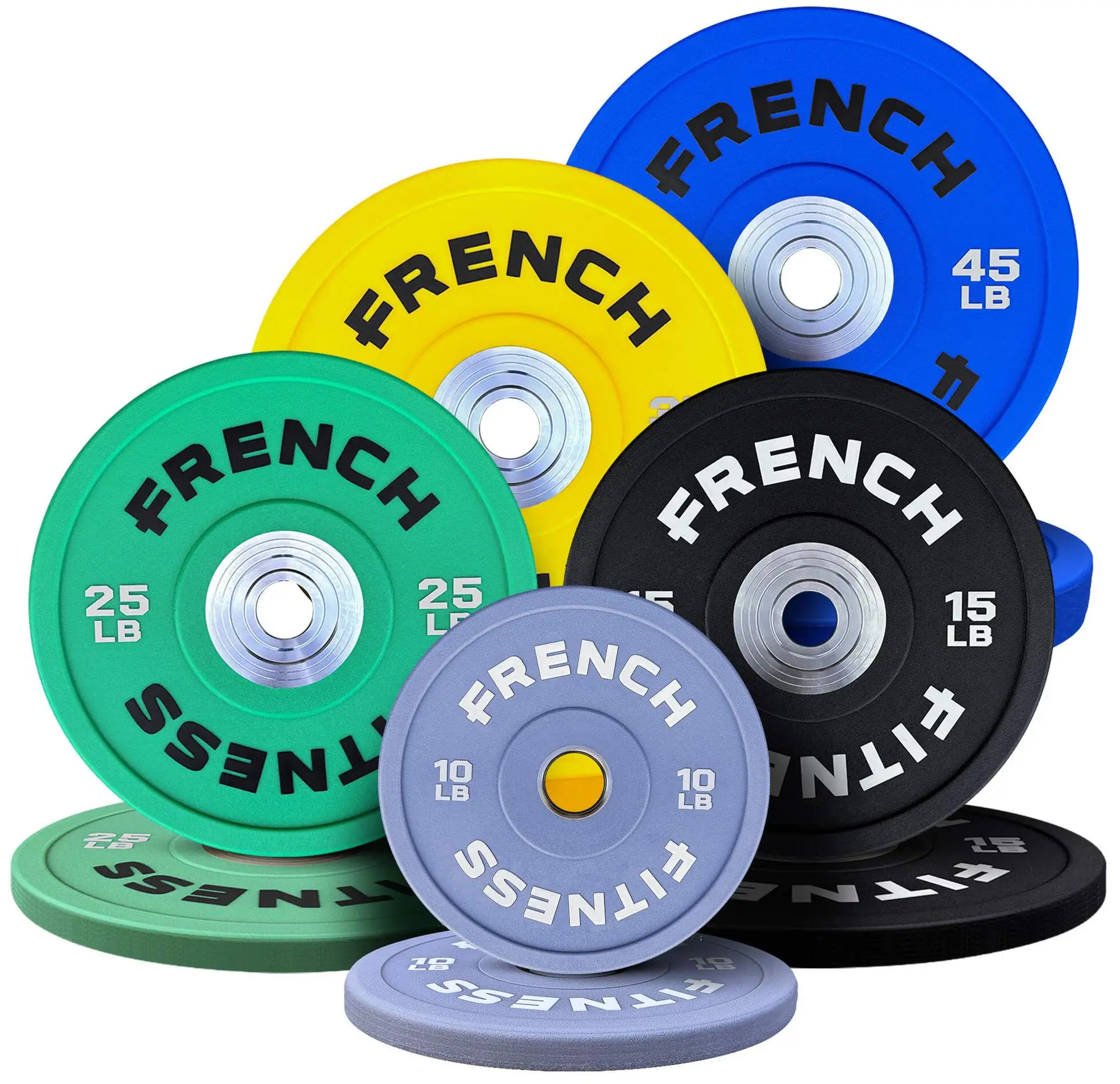 French Fitness Competition Urethane Bumper Plate 260 lb Colored | best gym equipment shop